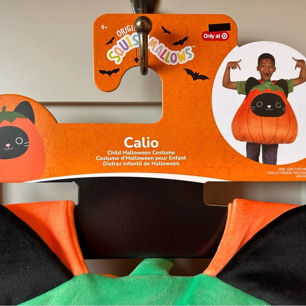 Squishmallows Kids Costume - Calio - Pumpkin Cat Kids Costume
